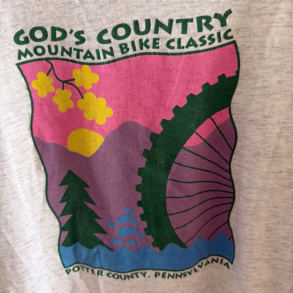God’s Country Mountain Bike Classic Potter County PA T Shirt Men’s XL